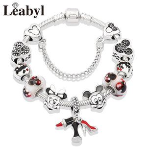 Pulsera acero Mickey Mouse con colgantes
