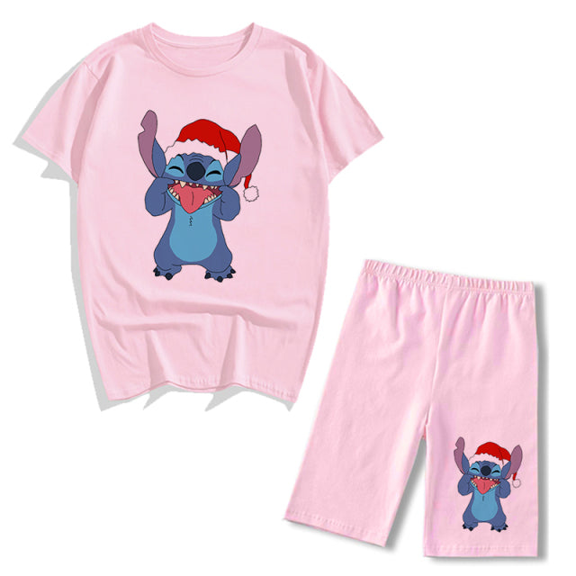 Conjunto 2 piezas tipo pijama Stitch chica – CartoonModa