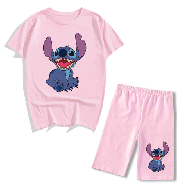 Conjunto 2 piezas tipo pijama Stitch chica – CartoonModa